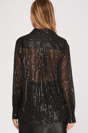 Starry Night Sequin Shirt