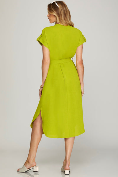 Chartreuse Dress - Uforia Muse 
