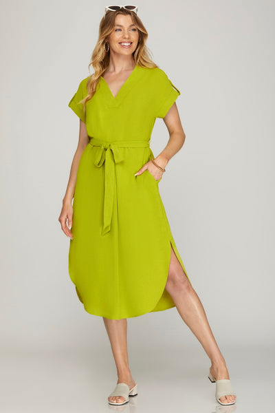 Chartreuse Dress - Uforia Muse 