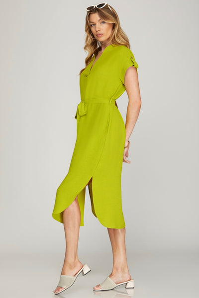 Chartreuse Dress - Uforia Muse 