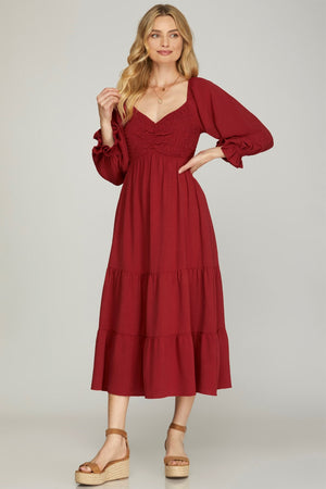 Cassandra Dress-Ruby-She & Sky