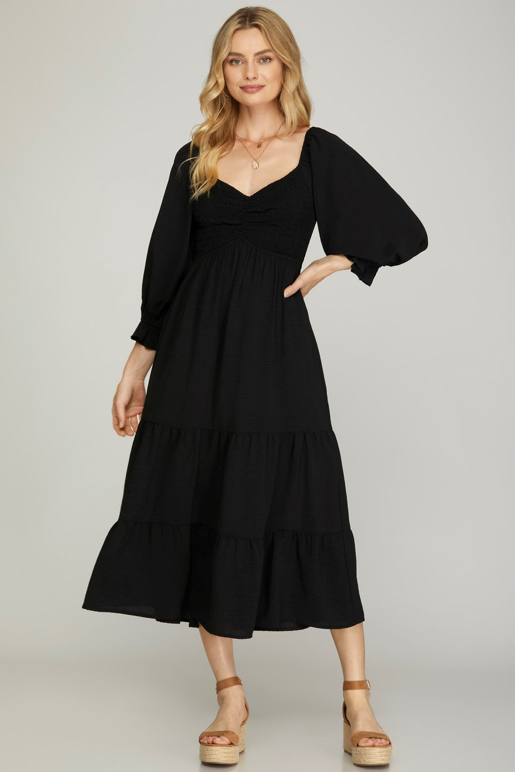 Cassandra Dress-BLK - She & Sky