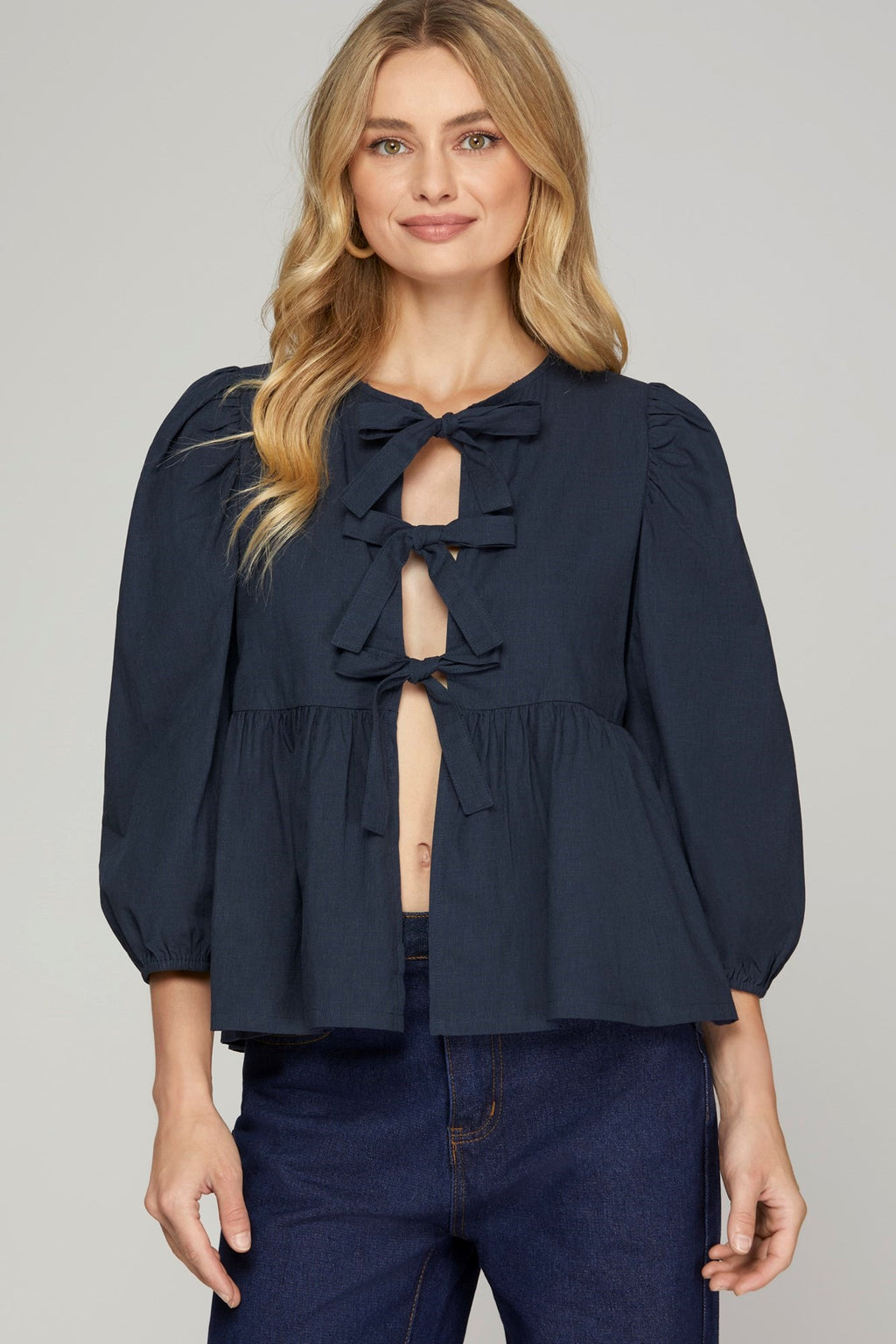 Lily Tie Blouse - She & Sky