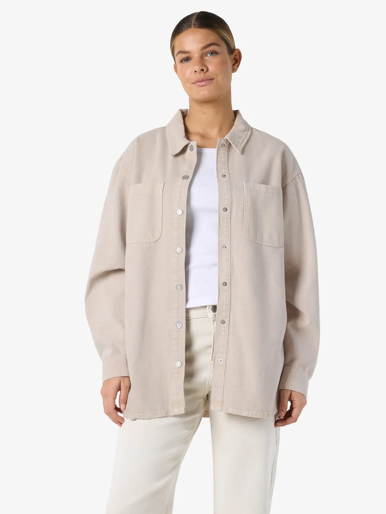 Alva Denim Shacket-Stone-Noisy May