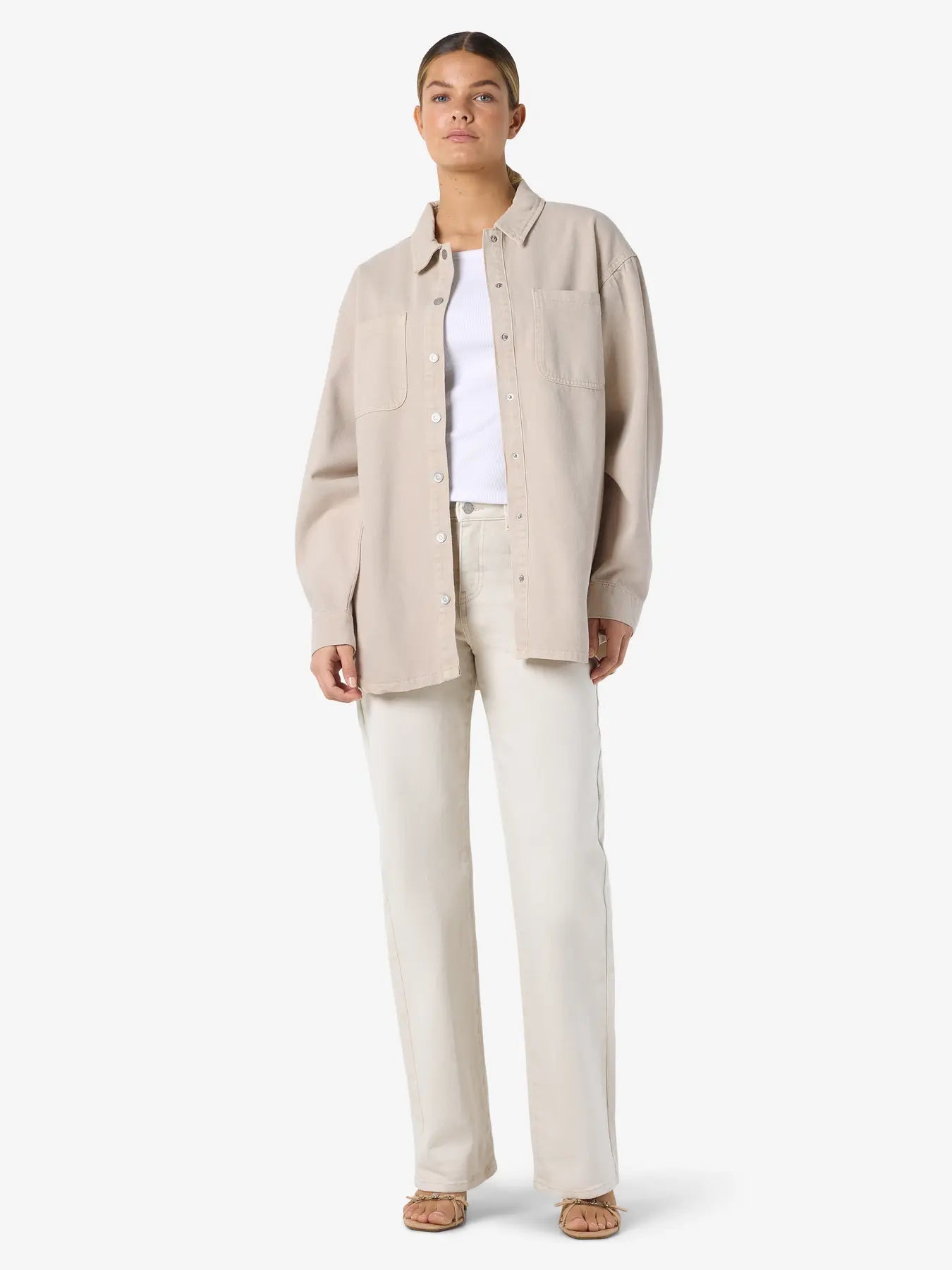 Alva Denim Shacket-Stone-Noisy May