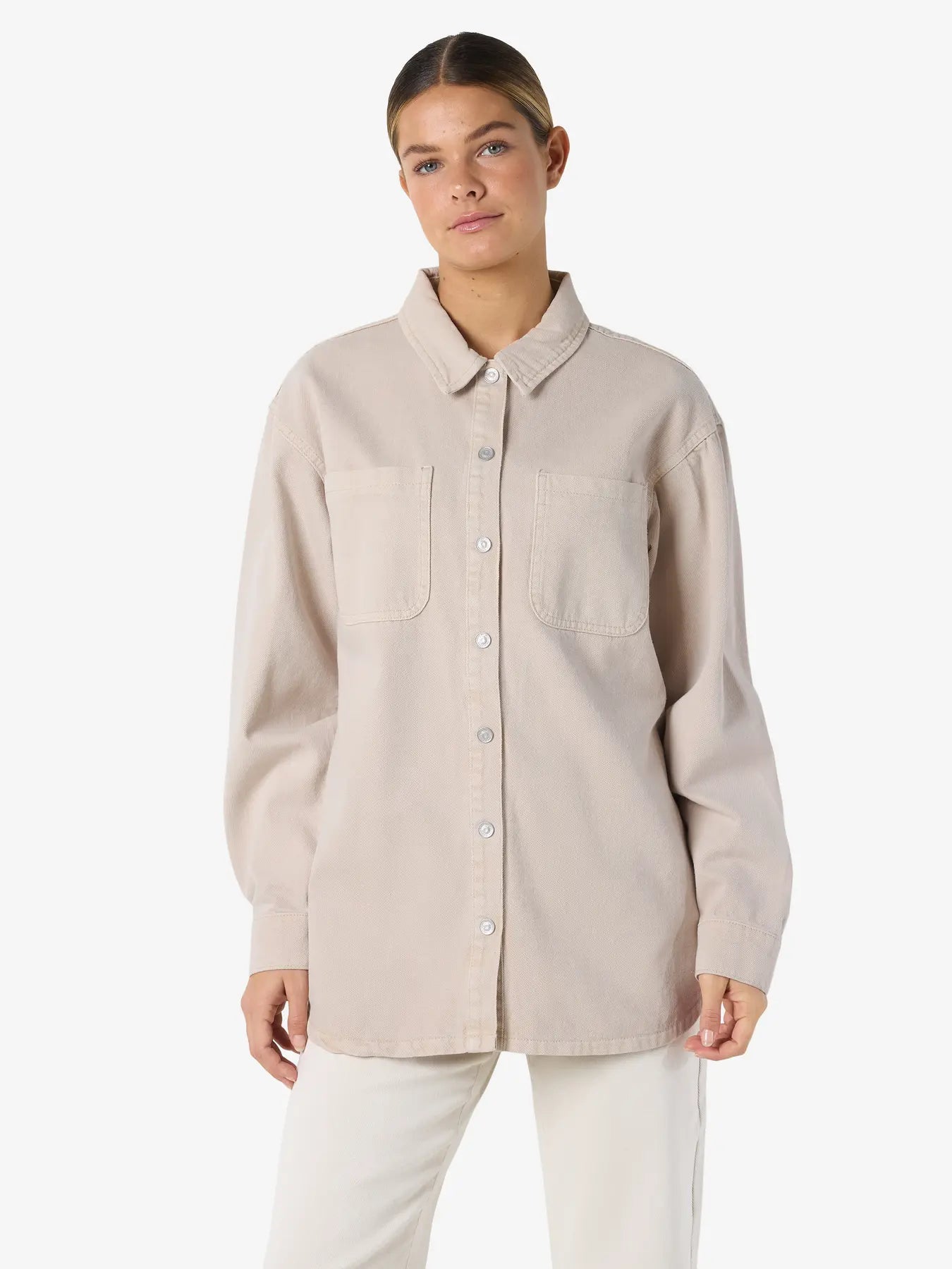 Alva Denim Shacket-Stone-Noisy May