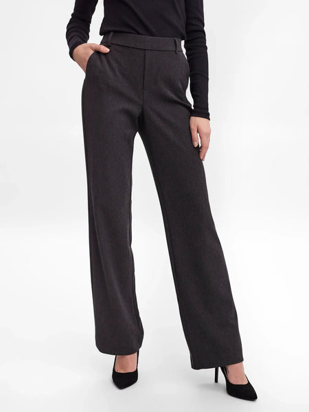 Maya Straight Pant- Dark Grey-Vero Moda