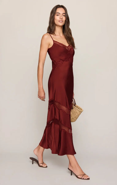 Bruna Lace Inset Midi Dress- Z Supply