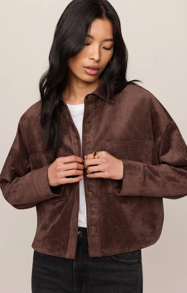 All Day Cropped Suede Jacket- Z Supply