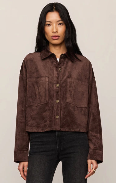 All Day Cropped Suede Jacket- Z Supply