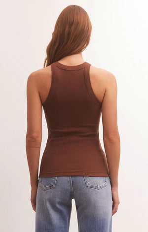 Lily Ribbed Tank- Rosewood - Z Supply