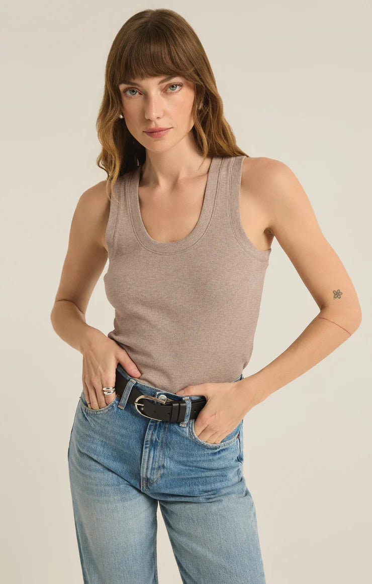 Sirena Rib Tank-Taupe- Z Supply