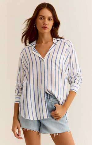 Perfect Linen Stripe Shirt- Z Supply