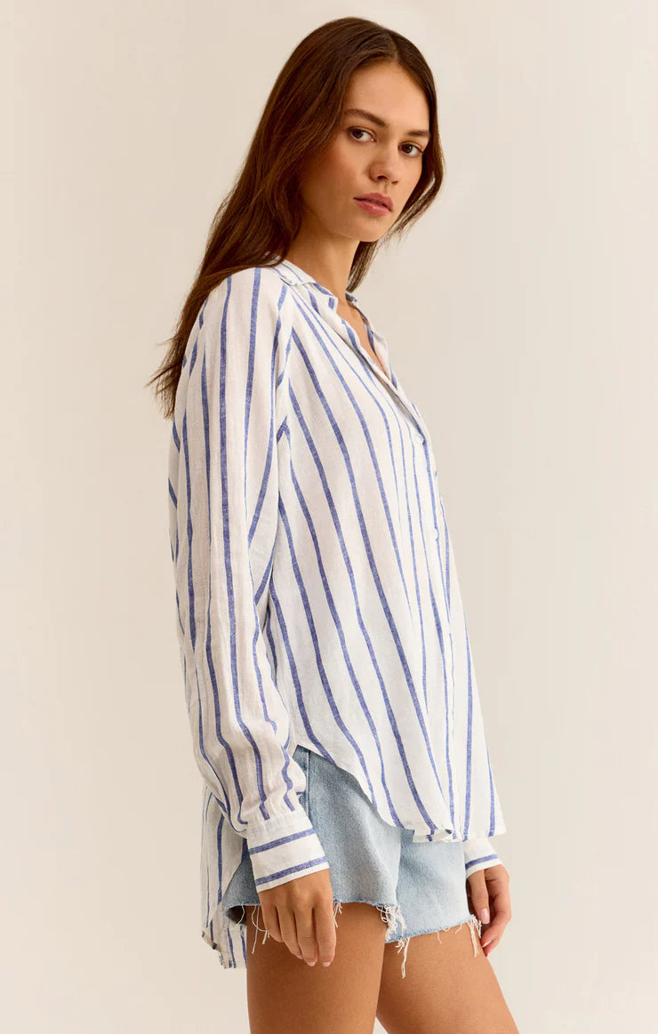 Perfect Linen Stripe Shirt- Z Supply