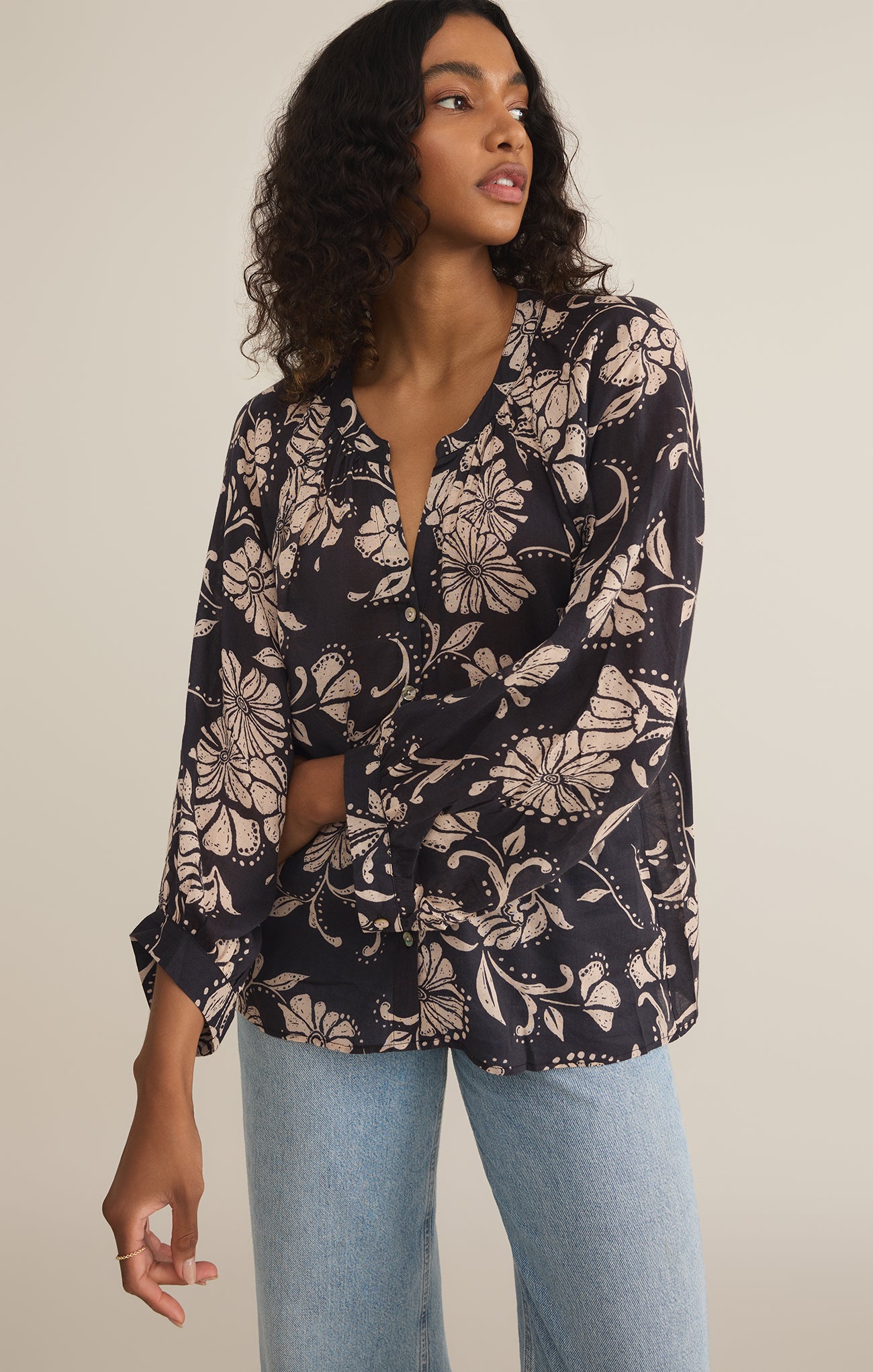 Wren Floral Blouse- Z Supply