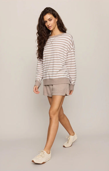 Everyday Striped Crew Sweatshirt