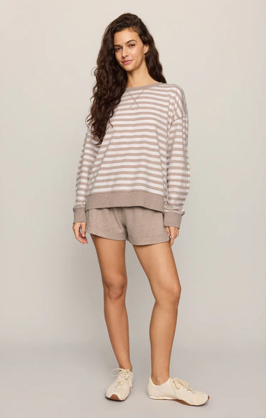 Everyday Striped Crew Sweatshirt
