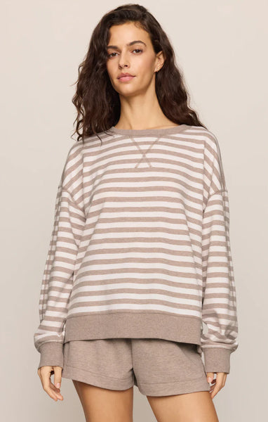Everyday Striped Crew Sweatshirt