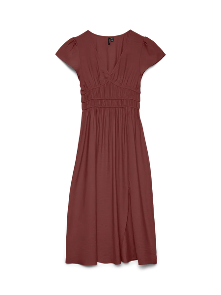 Nellie Dress-Rusted Brown-Vero Moda - Uforia Muse 