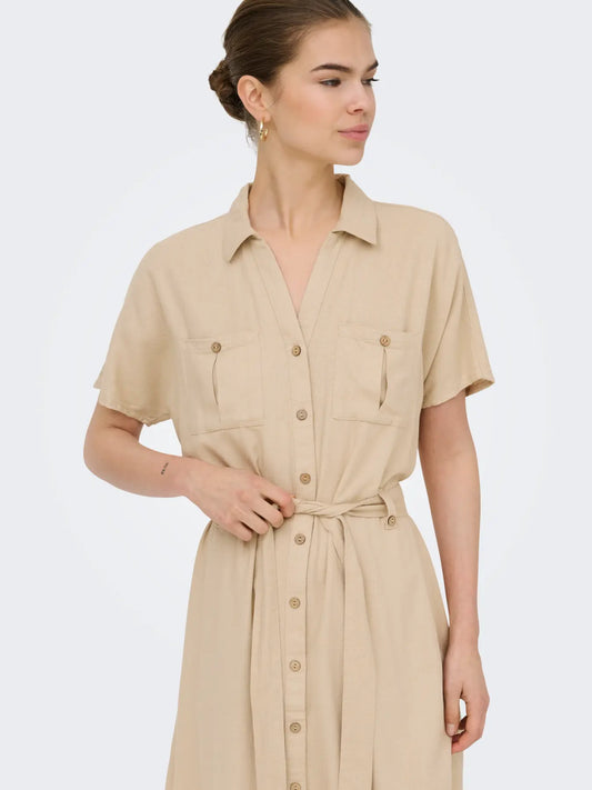 Goa Linen Dress- Only - Uforia Muse 