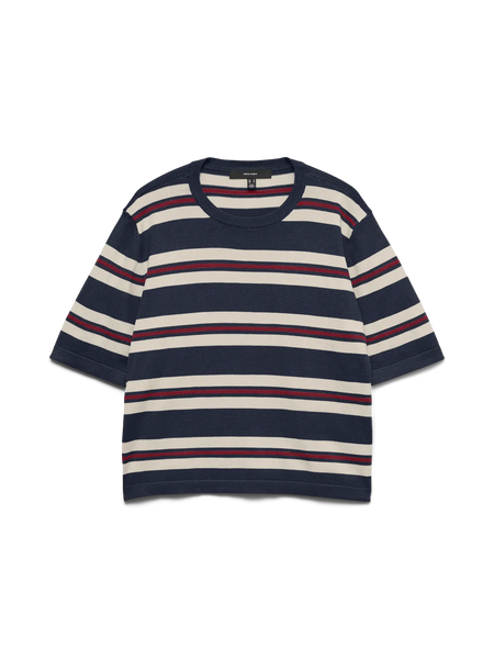 Silje Oversized Pullover-Navy Stripe- Vero Moda - Uforia Muse 