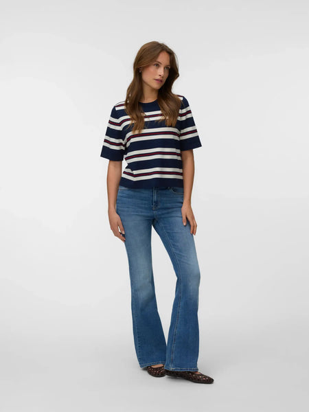 Silje Oversized Pullover-Navy Stripe- Vero Moda - Uforia Muse 