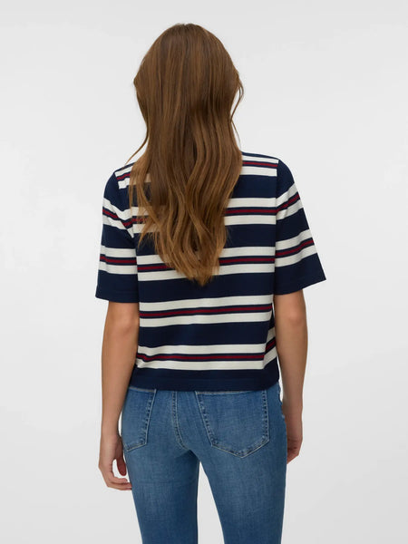 Silje Oversized Pullover-Navy Stripe- Vero Moda - Uforia Muse 