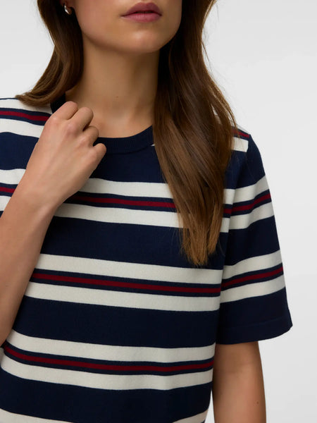 Silje Oversized Pullover-Navy Stripe- Vero Moda - Uforia Muse 