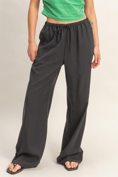 Drawstring Black Pant