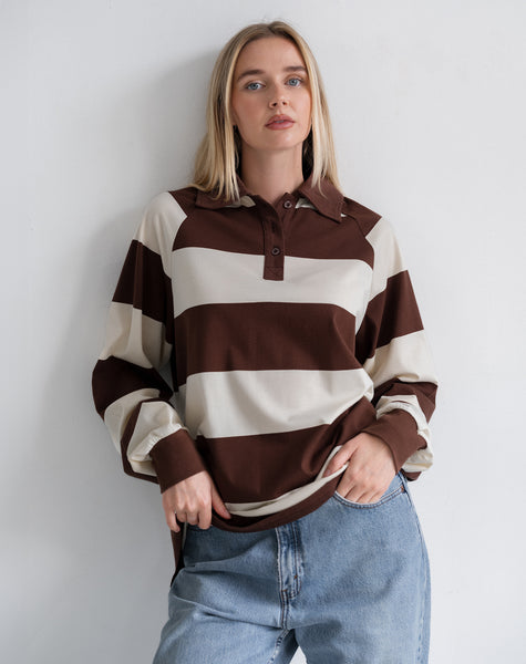Classic Rugby Polo- Brunette The Label