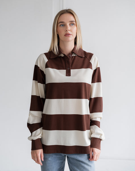 Classic Rugby Polo- Brunette The Label