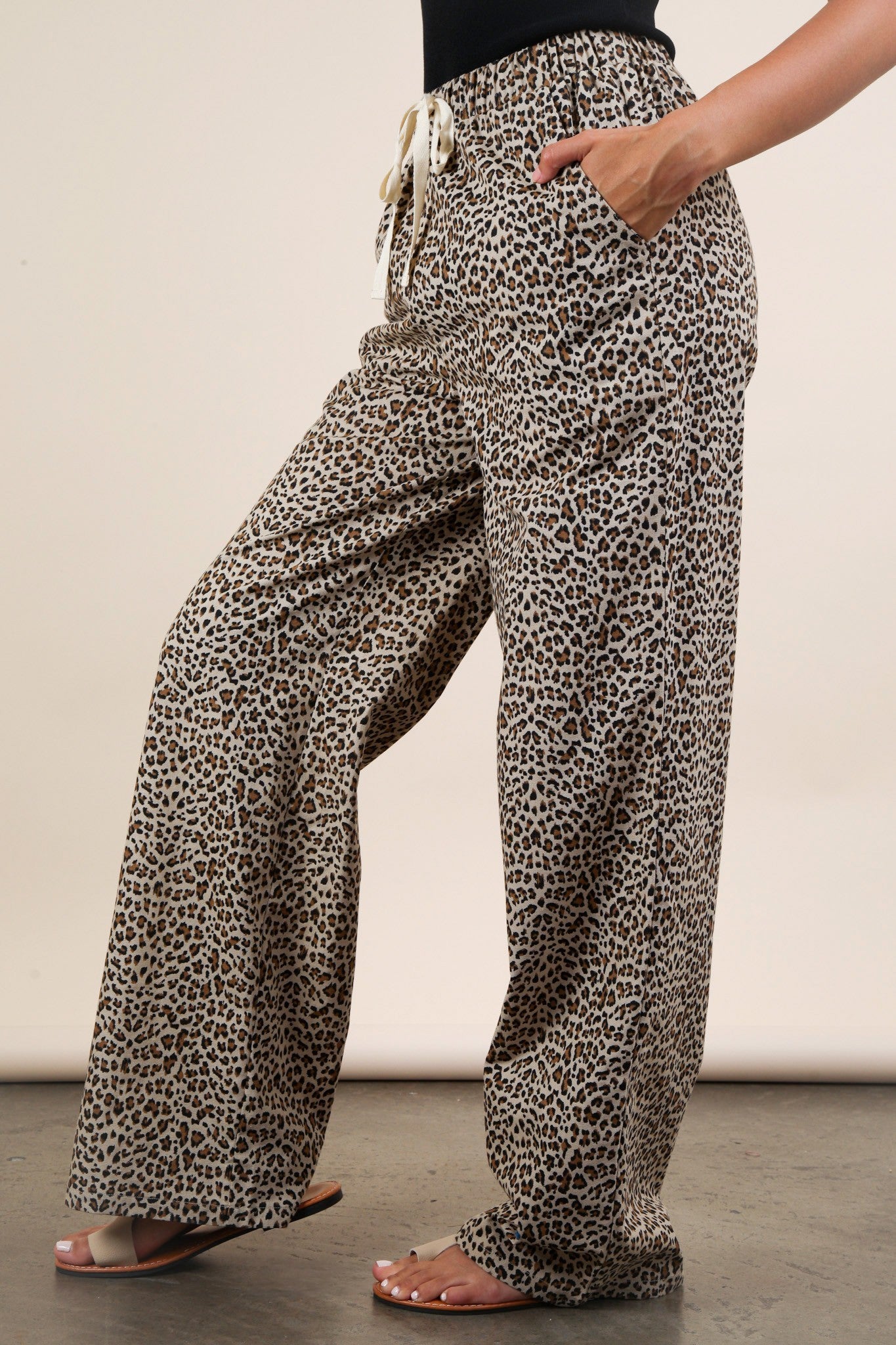 Cheetah Drawstring Pant