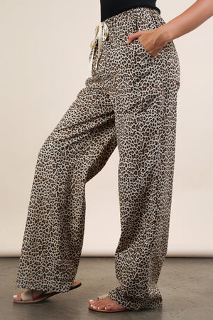 Cheetah Drawstring Pant