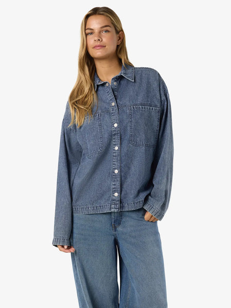 Enza Oversize Denim Shirt- Noisy May