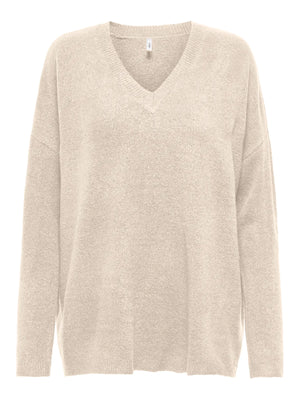 Talio V-Neck Knit-Whitecap-Only