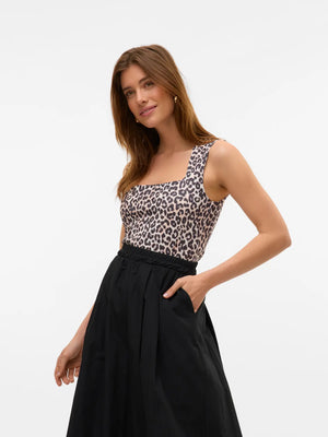 Million Squareneck Top- Leopard -Vero Moda