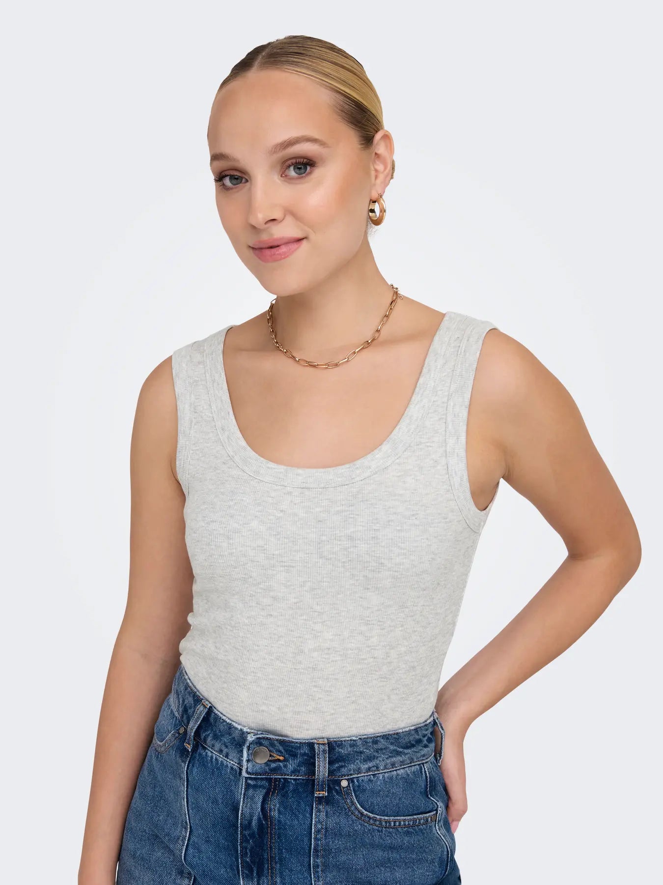 Easy Tank-Pale Heather-Only - Uforia Muse 