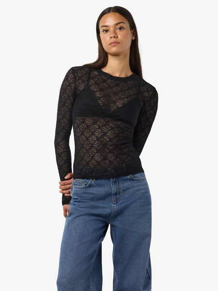 Judith L/S Lace Top- Noisy May