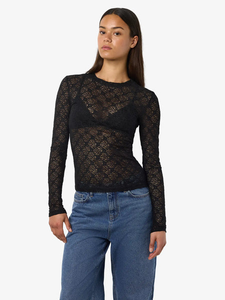 Judith L/S Lace Top- Noisy May