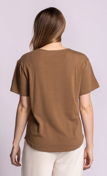 Rhiannon Tee-Brown-Pink Martini - Uforia Muse 