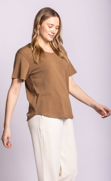 Rhiannon Tee-Brown-Pink Martini - Uforia Muse 