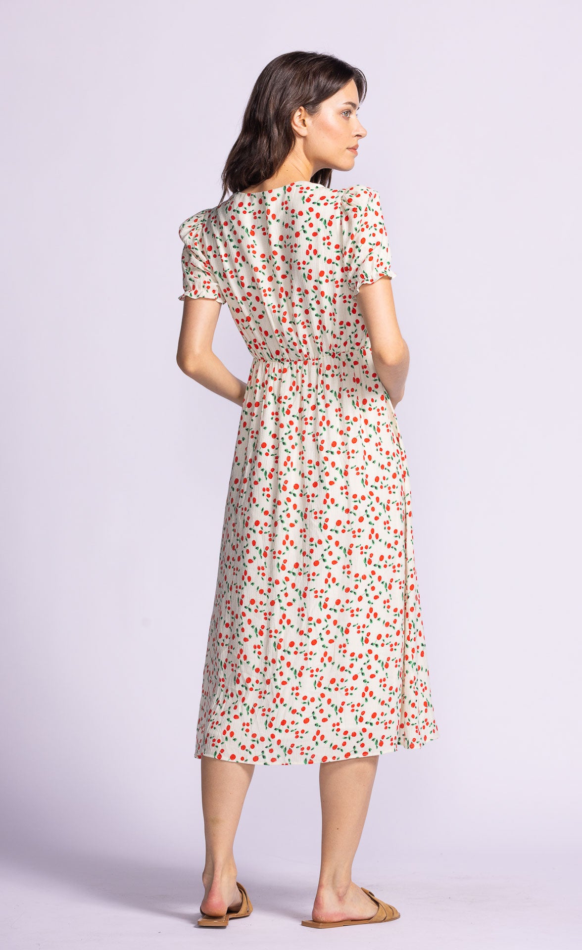 Lala Dress-white- Pink Martini