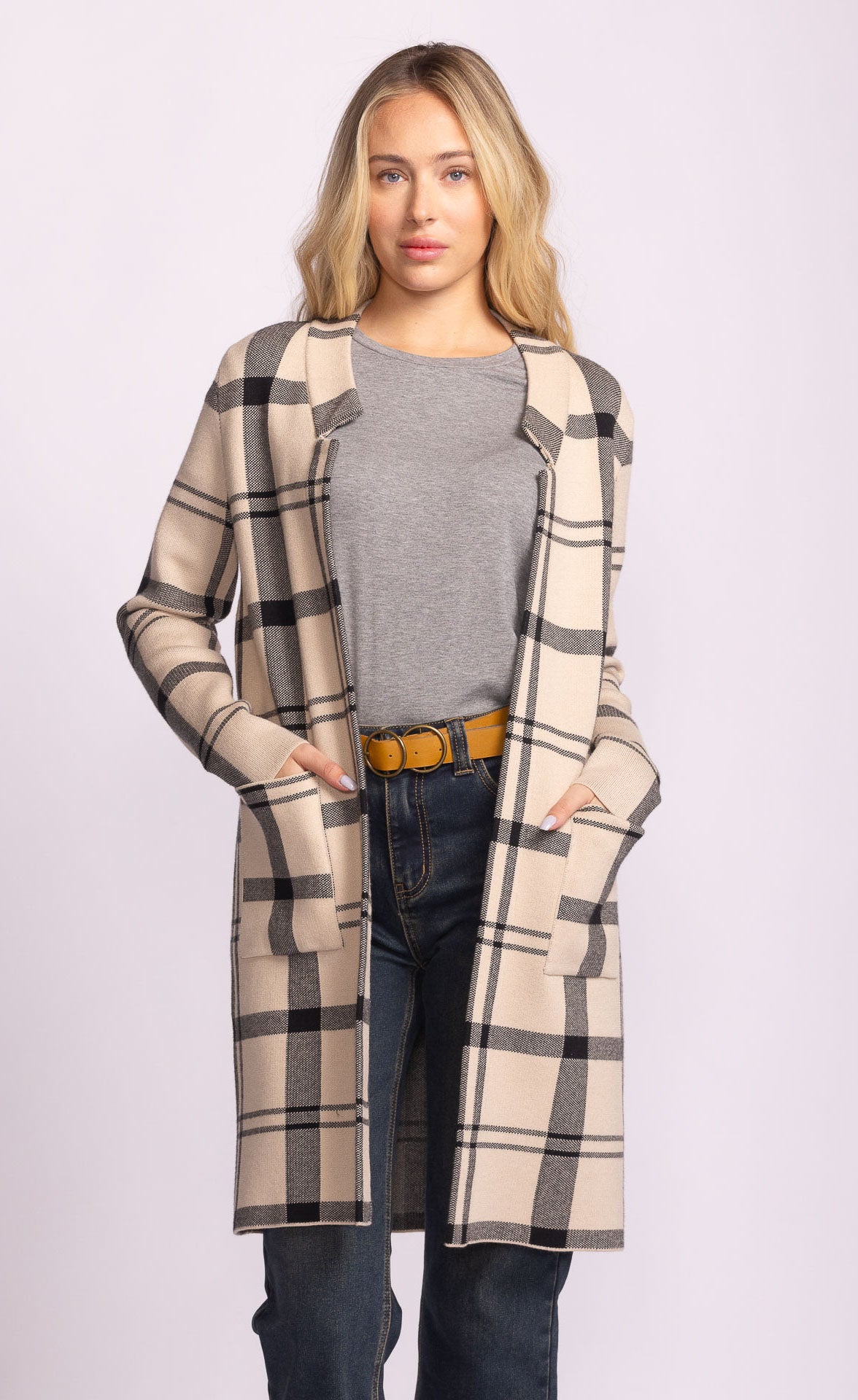 Harmon Cardigan-Beige-Pink Martini