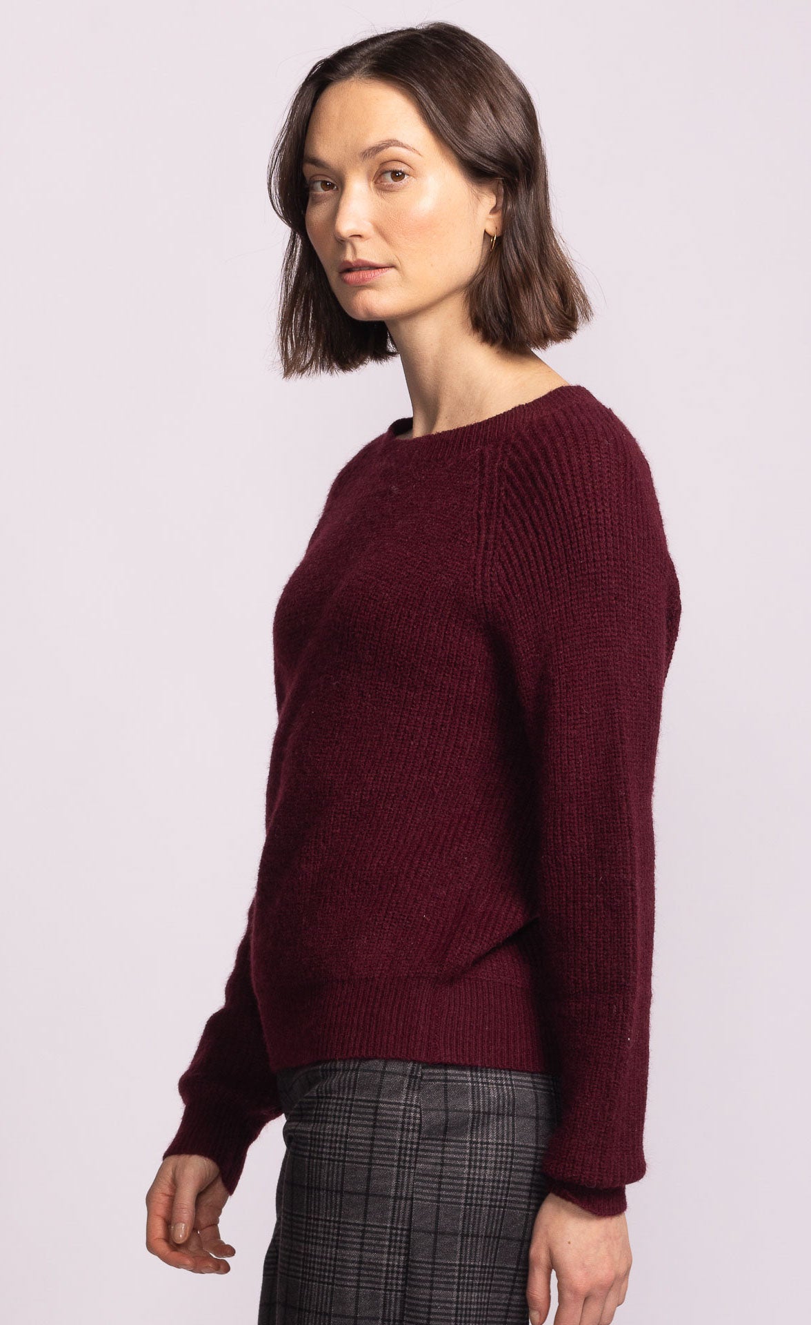 Hempden Sweater- Rust-Pink Martini