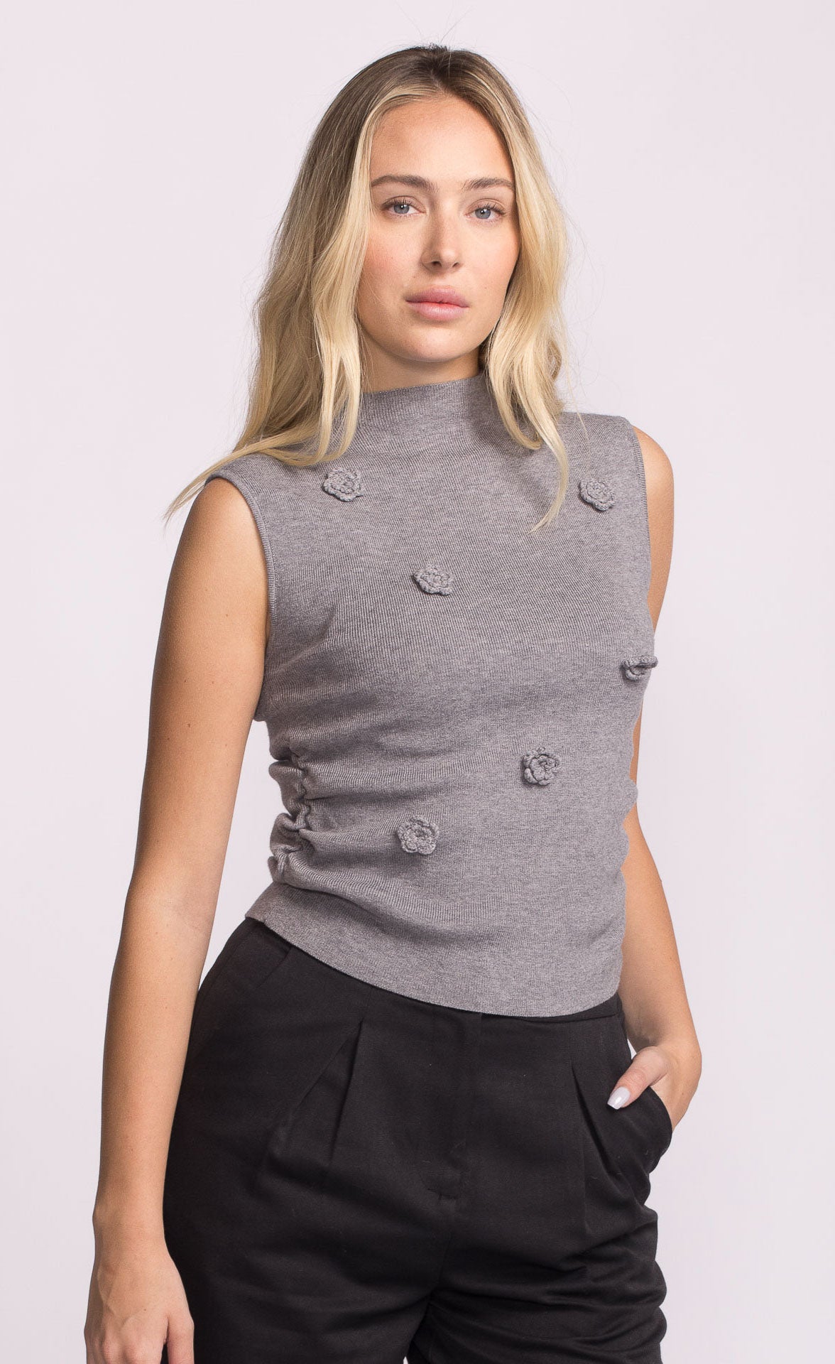 Rosslie Sleeveless Knit-Pink Martini