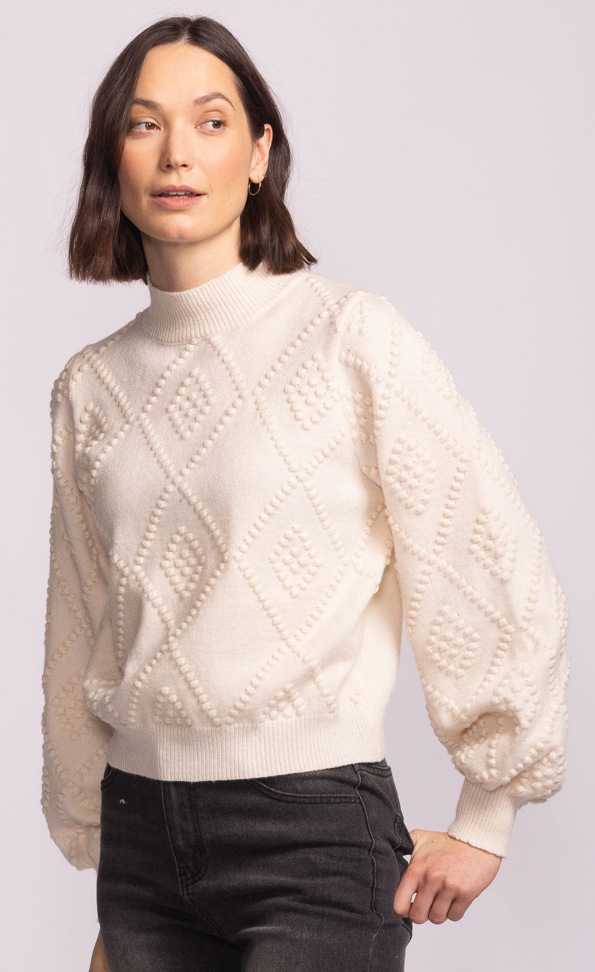 Marisa Sweater-Off Wht- Pink Martini