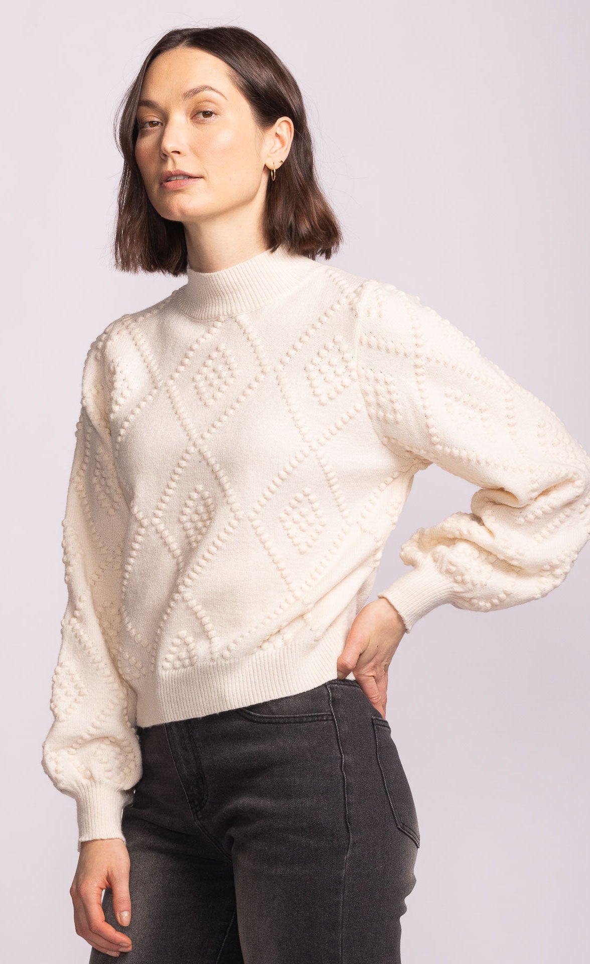 Marisa Sweater-Off Wht- Pink Martini