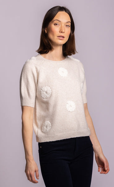Daisy-Belle Sweater-Pink Martini