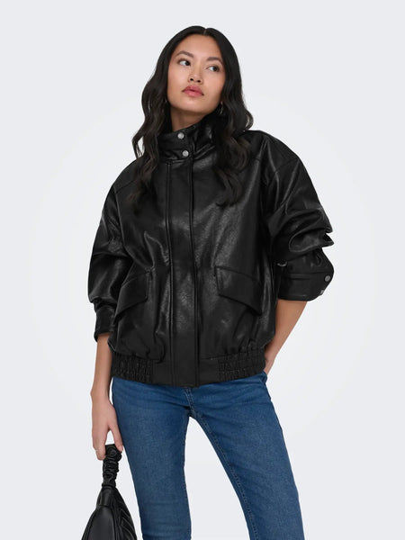 Julia Vegan Leather Bomber- Only - Uforia Muse 