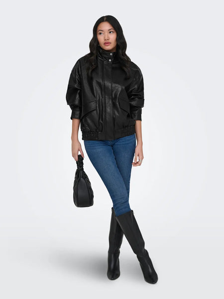 Julia Vegan Leather Bomber- Only - Uforia Muse 